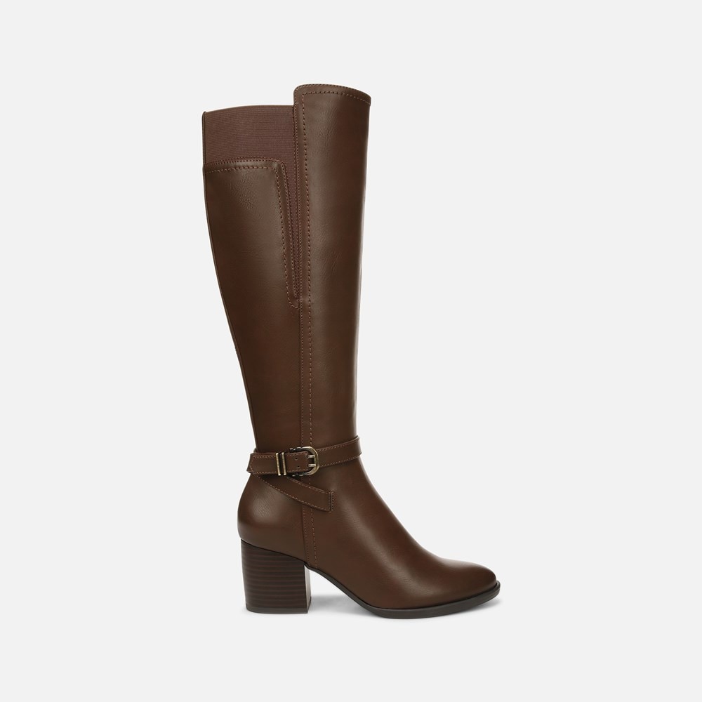 Naturalizer SOUL Uptown Knee High Boot - Dark Brown Faux Leather
