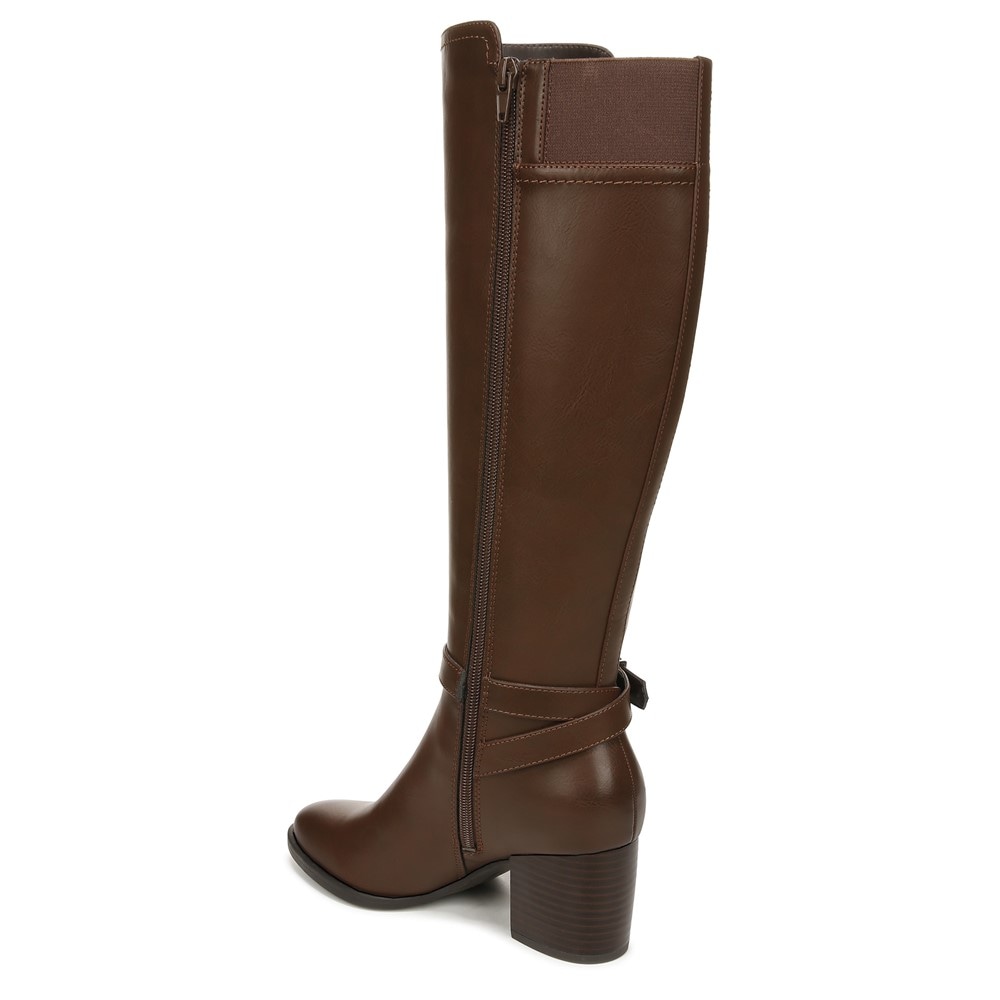 Naturalizer SOUL Uptown Knee High Boot - Dark Brown Faux Leather