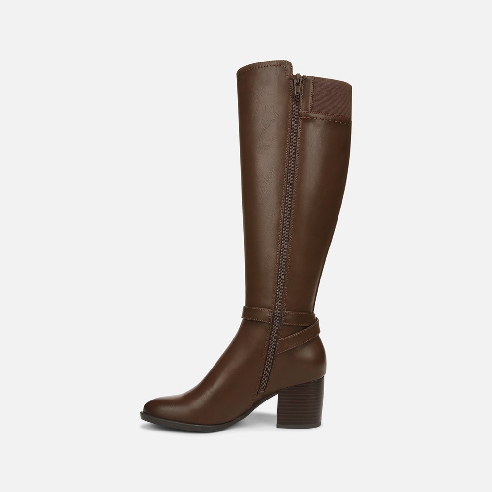 Naturalizer SOUL Uptown Knee High Boot - Dark Brown Faux Leather