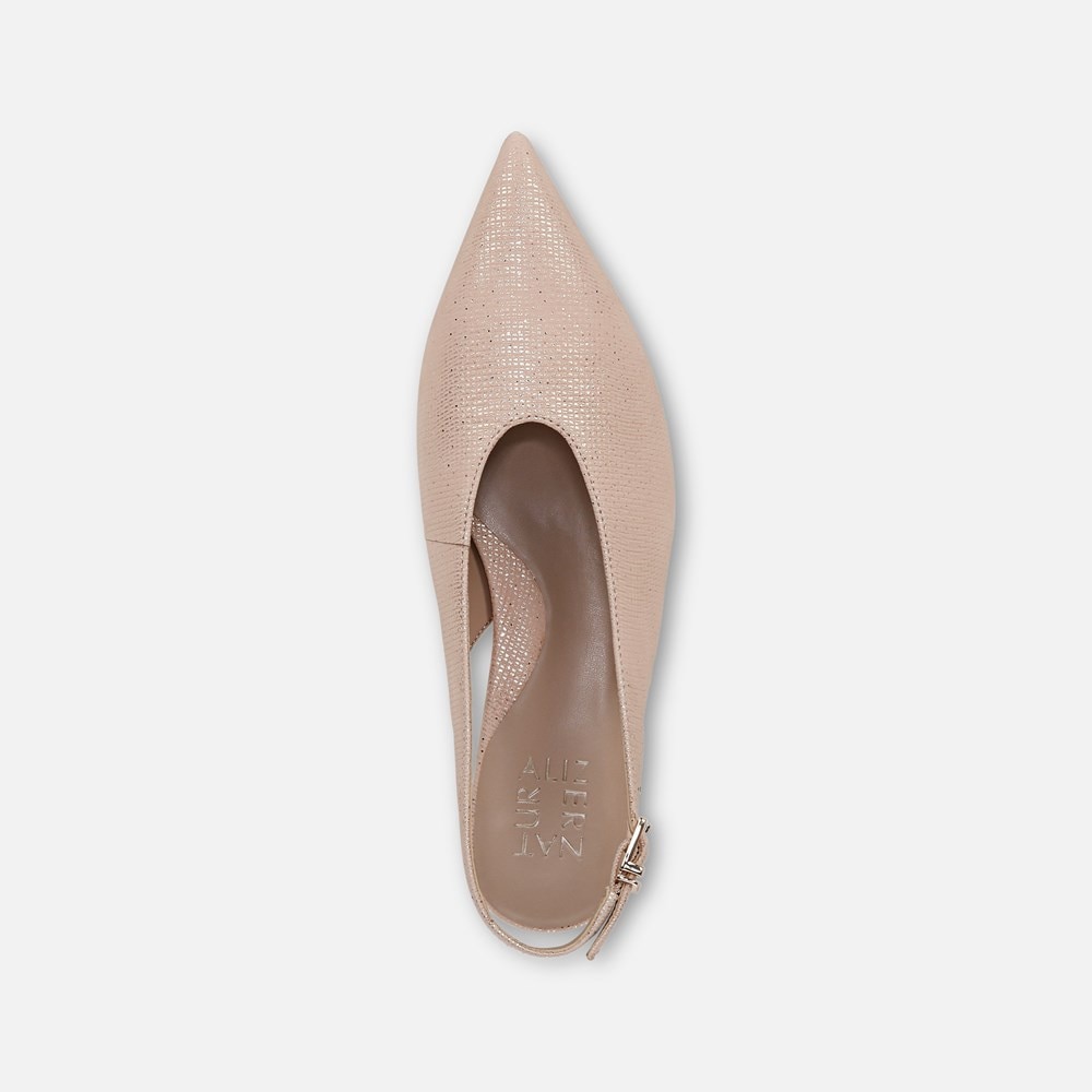 Naturalizer Nicolette Pump - Sand Beige Metallic Leather