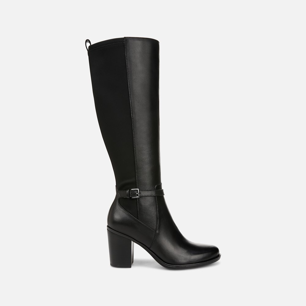 Naturalizer Kalina Stretch Knee High Boot - Black Leather \\u0026 Fabric