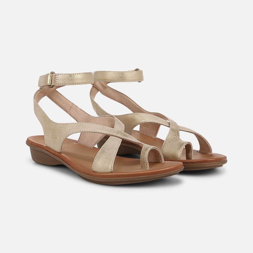 Naturalizer Soul Sivan Strappy Sandal - Gold Faux Leather