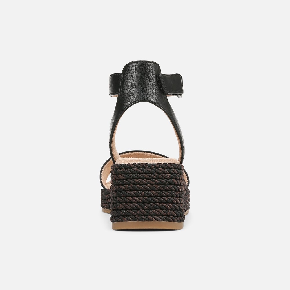 Naturalizer SOUL Gloria Espadrille - Black Faux Leather