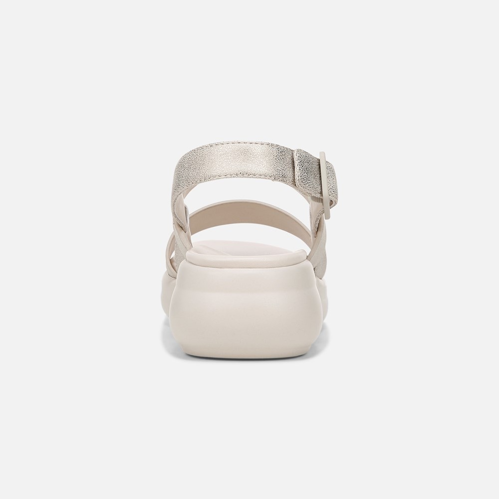 Naturalizer Coast Wedge Sandal - Gold Faux Leather