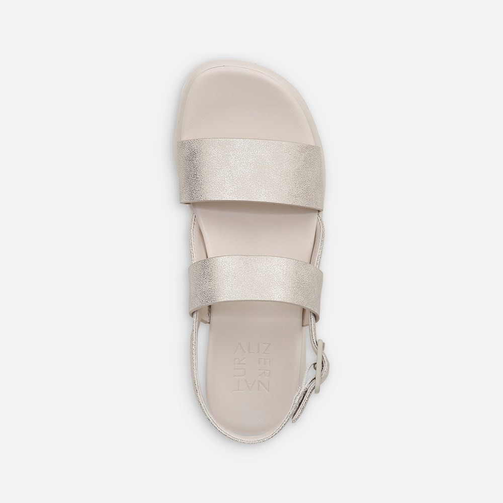 Naturalizer Coast Wedge Sandal - Gold Faux Leather