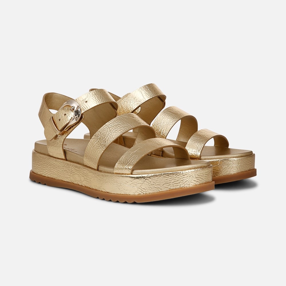 Naturalizer 27 EDIT Zizi Sandal - Dark Gold Faux Leather