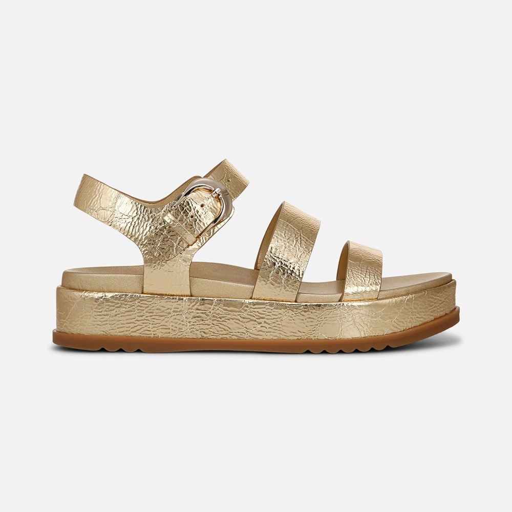 Naturalizer 27 EDIT Zizi Sandal - Dark Gold Faux Leather