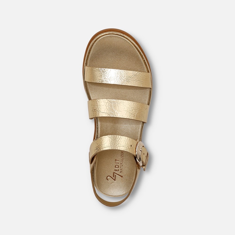 Naturalizer 27 EDIT Zizi Sandal - Dark Gold Faux Leather