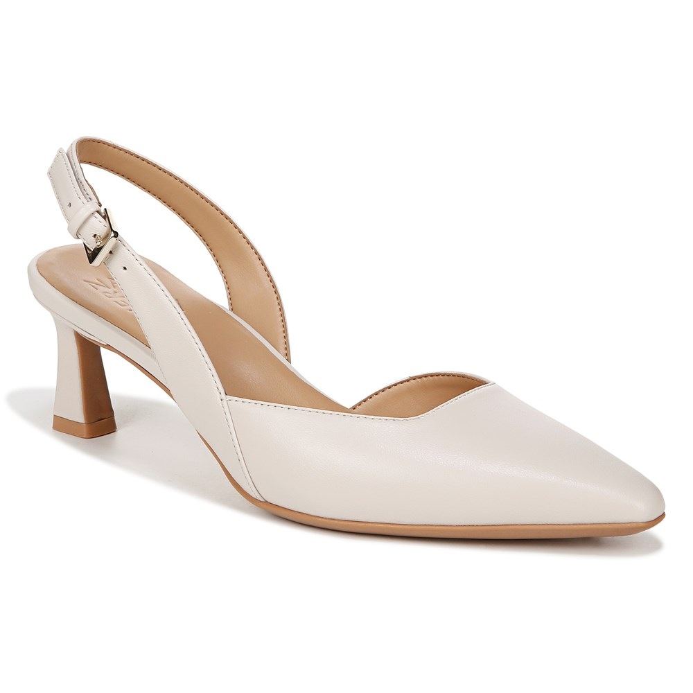 Naturalizer Dalary Slingback Pump - Satin Pearl Leather