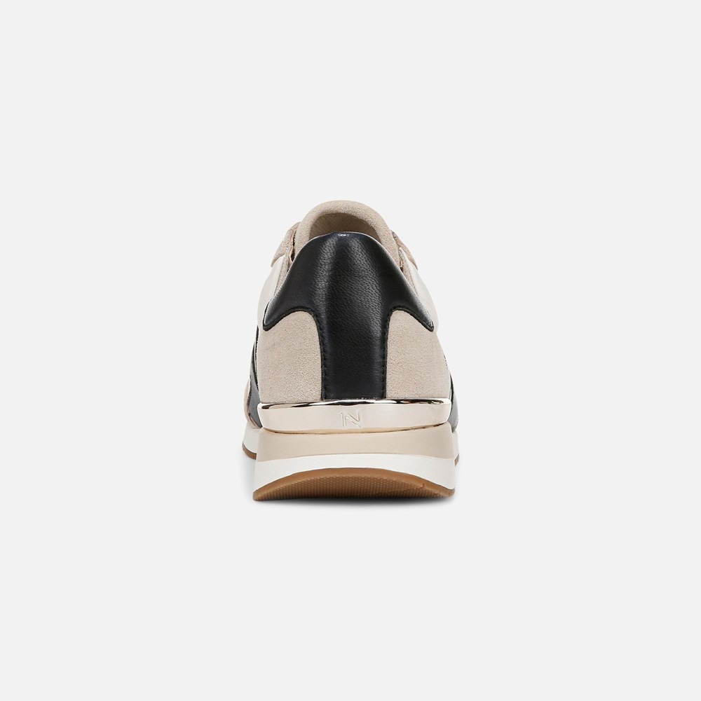 Naturalizer Lorena Lace Up Sneaker - Off White Fabric \\u0026 Suede