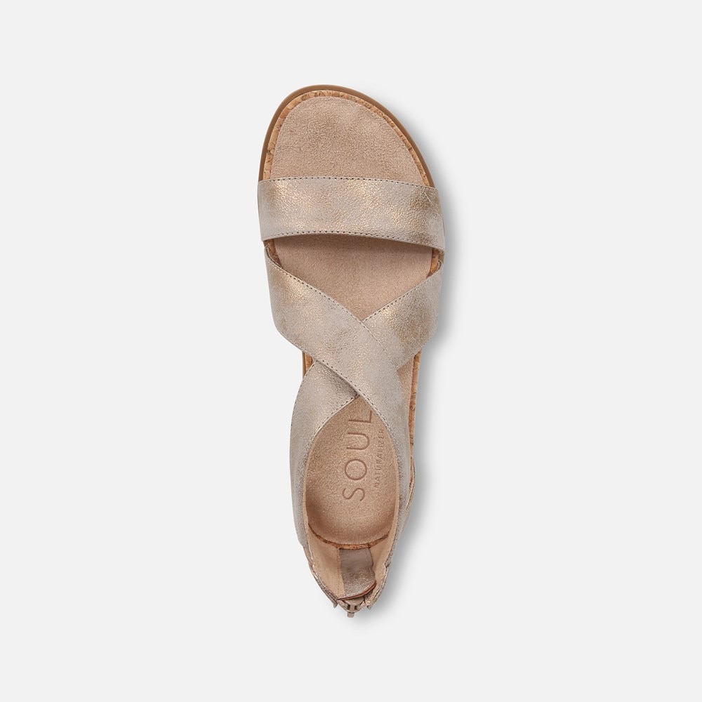 Naturalizer SOUL Cindi Sandal - Gold Metallic Faux Leather