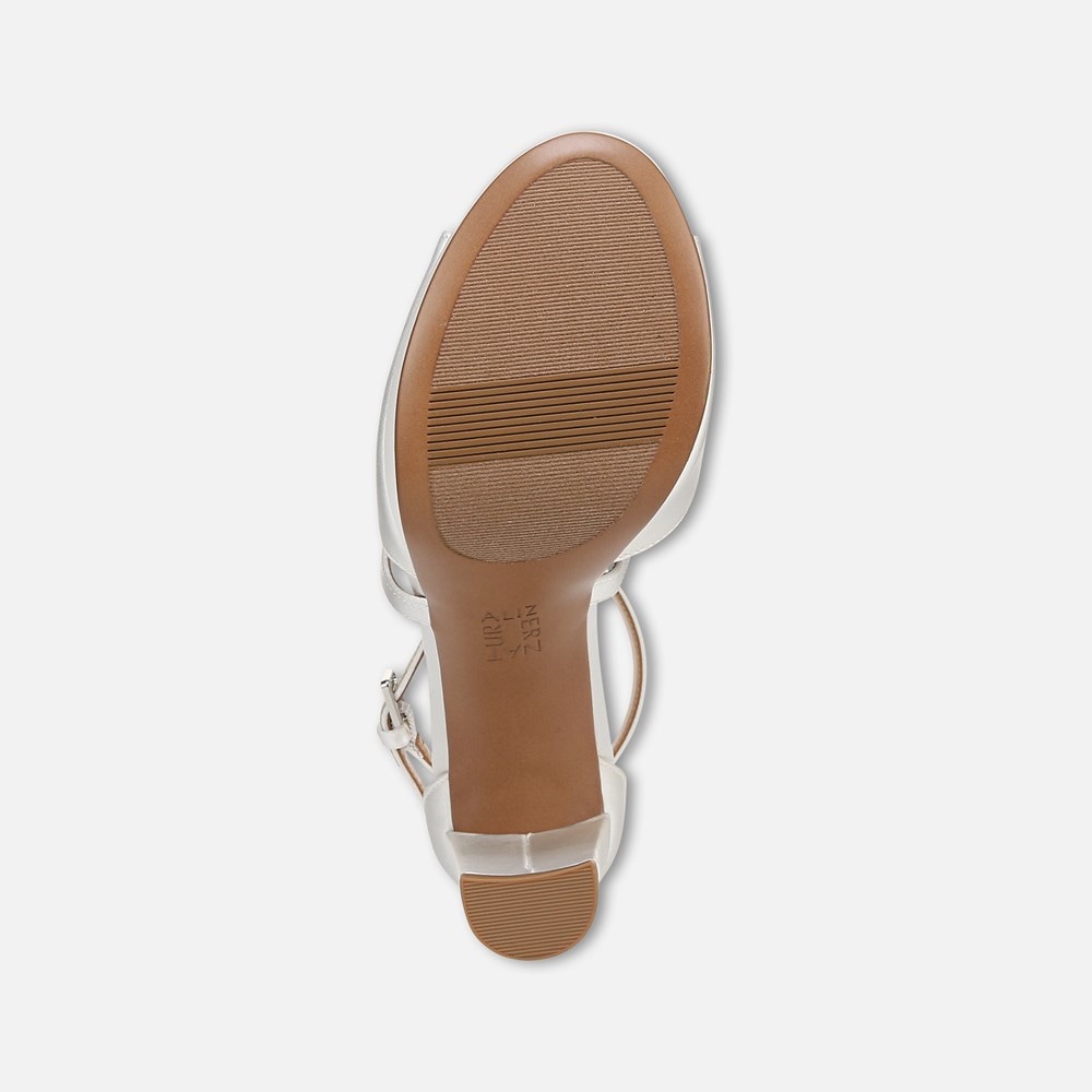 Naturalizer Melody Dress Sandal - Pearl White Satin Fabric