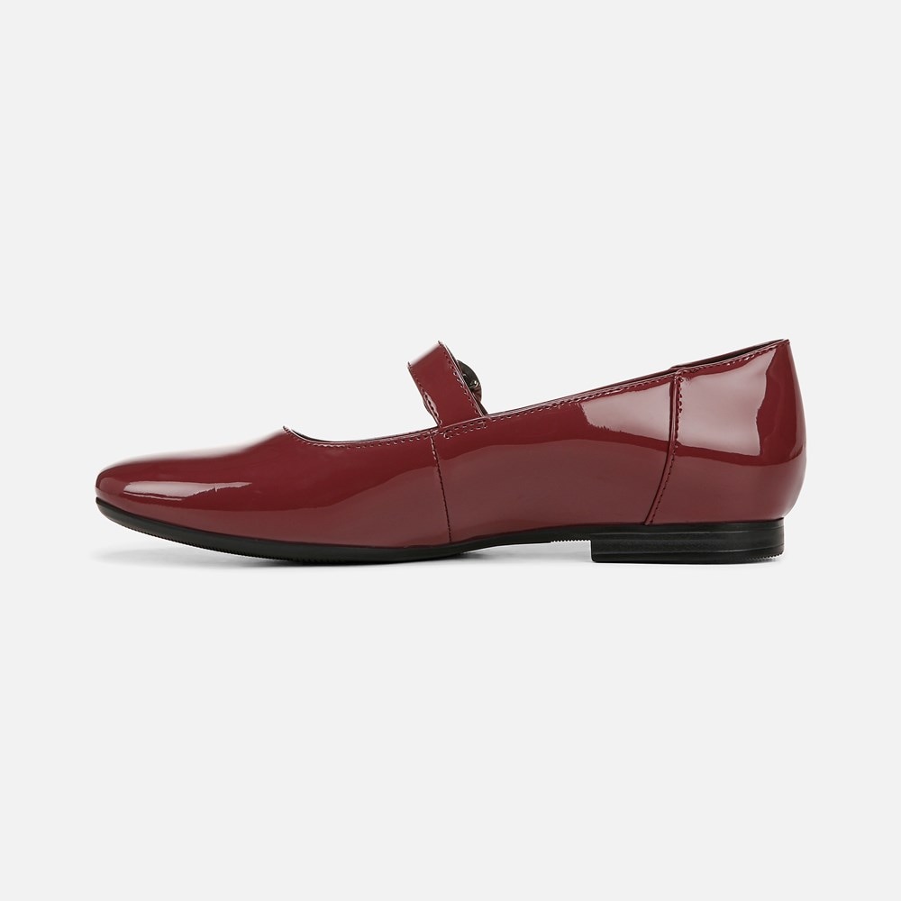 Naturalizer Kelly Mary Jane Flat - Cranberry Faux Leather