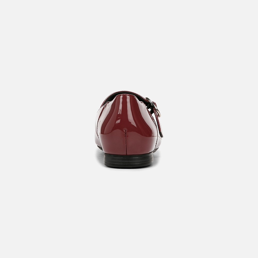 Naturalizer Kelly Mary Jane Flat - Cranberry Faux Leather