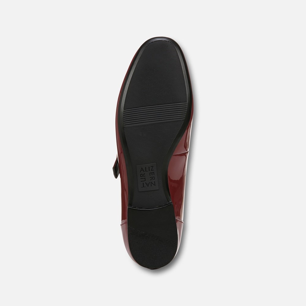 Naturalizer Kelly Mary Jane Flat - Cranberry Faux Leather