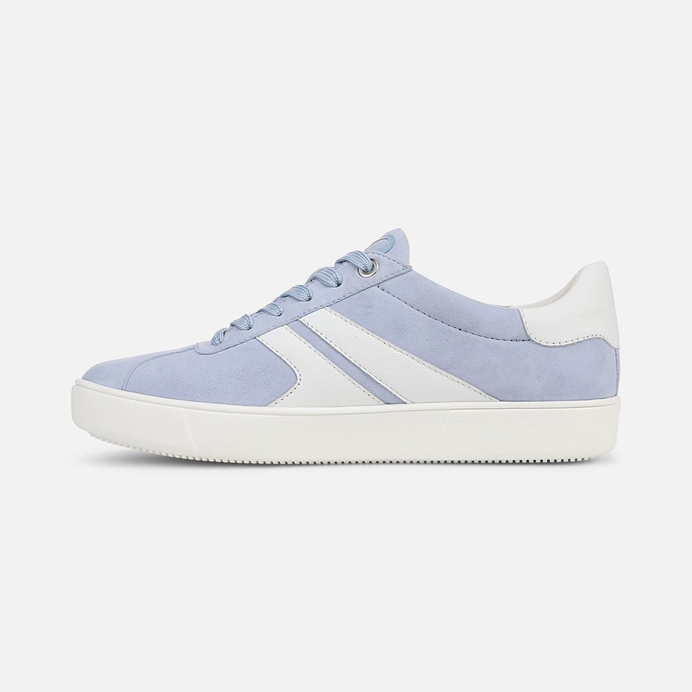 Naturalizer Medina Lace Up Sneaker - Ice Blue / White Leather