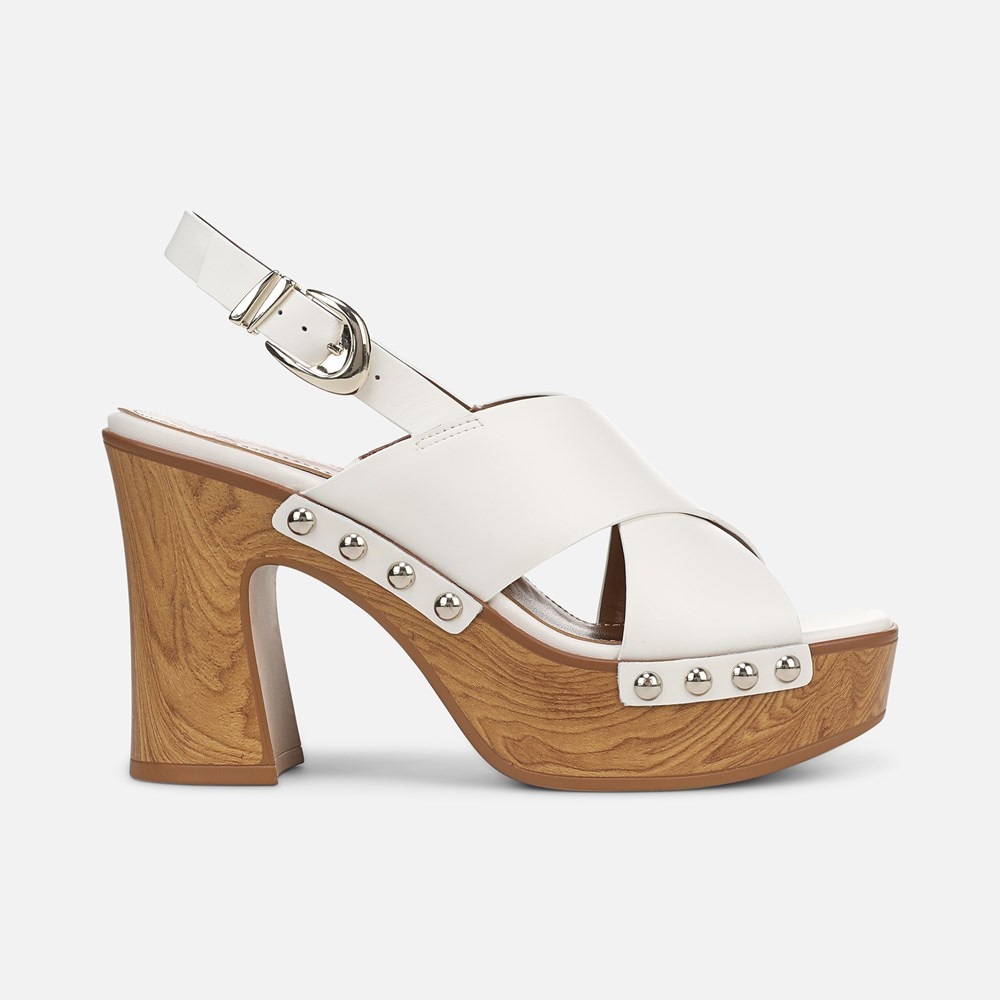 Naturalizer 27 EDIT Kirsten Platform Slingback - Warm White Leather