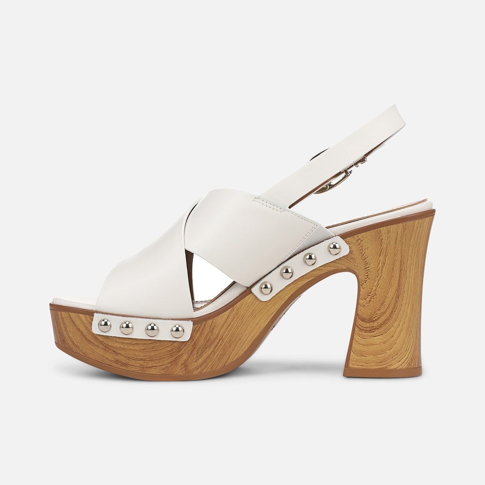Naturalizer 27 EDIT Kirsten Platform Slingback - Warm White Leather