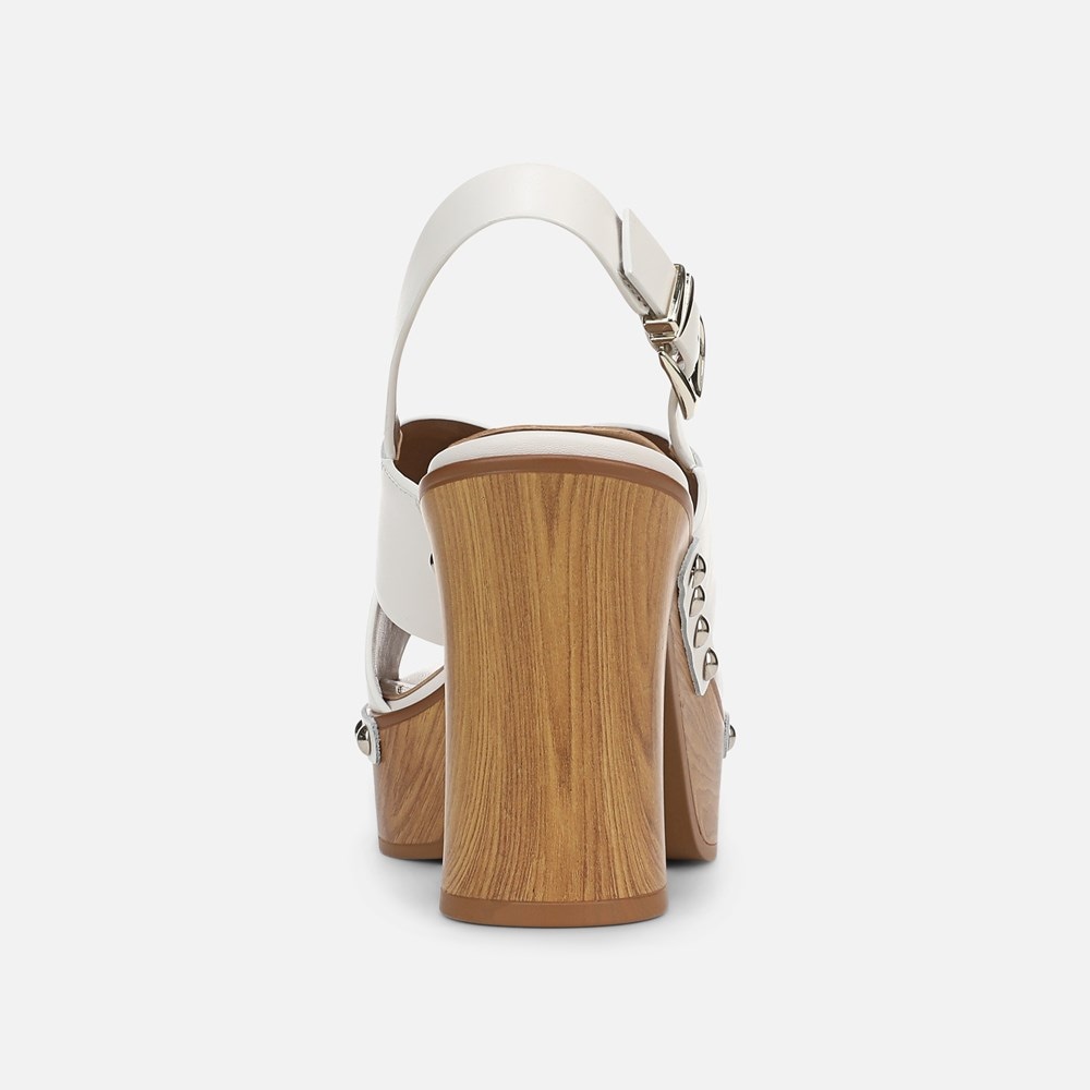 Naturalizer 27 EDIT Kirsten Platform Slingback - Warm White Leather