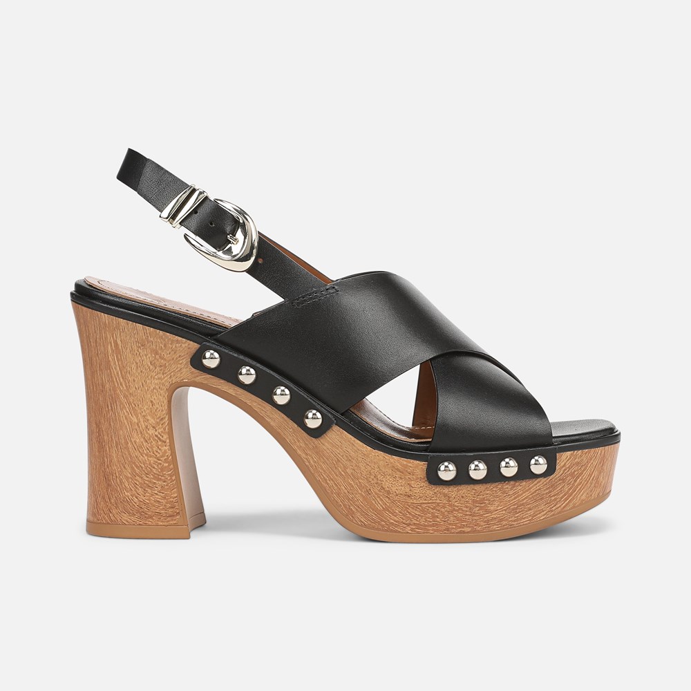 Naturalizer 27 EDIT Kirsten Platform Slingback - Black Leather