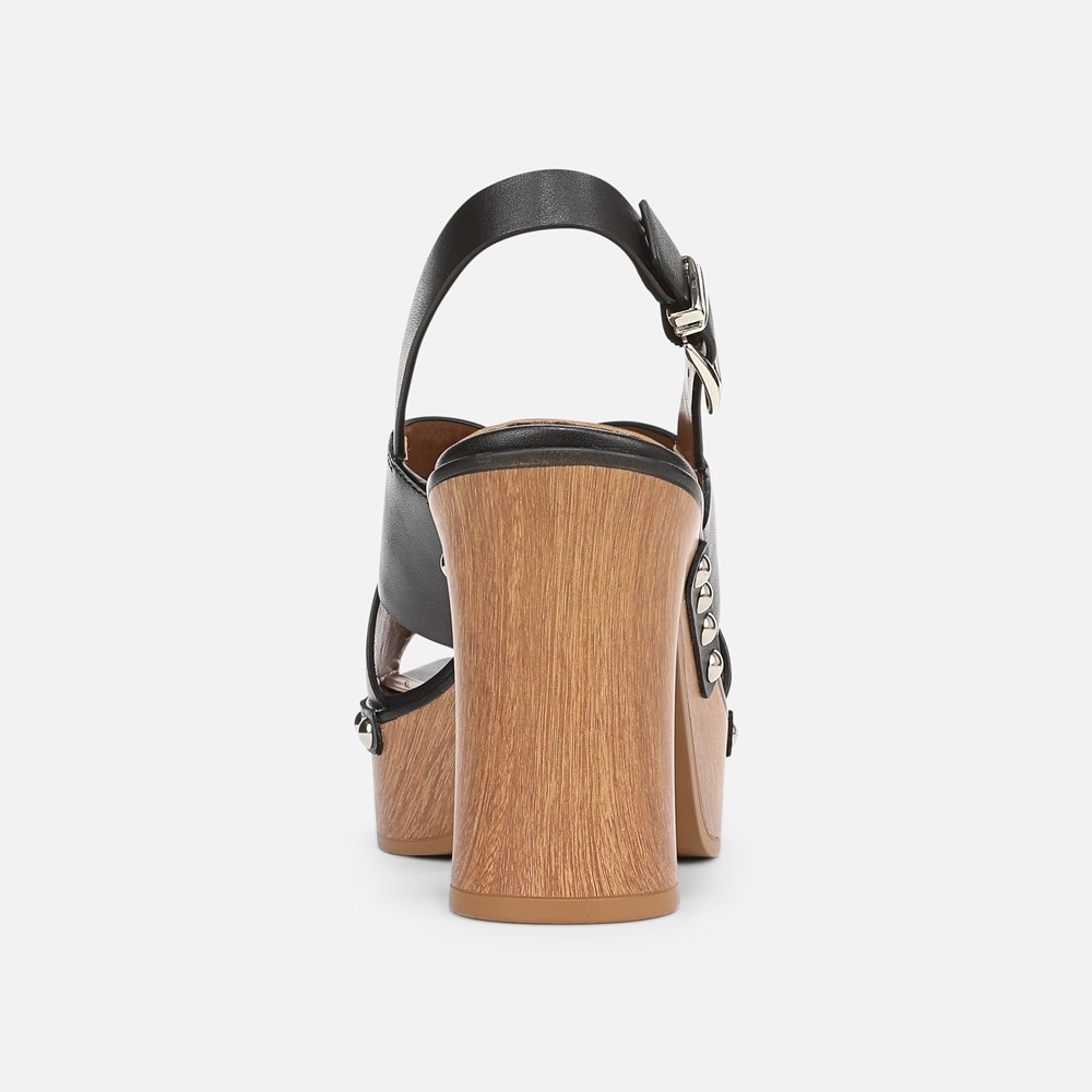 Naturalizer 27 EDIT Kirsten Platform Slingback - Black Leather