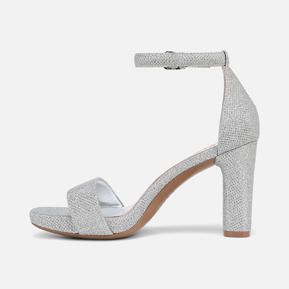 Naturalizer Joy Dress Sandal - Silver Fab Fabric