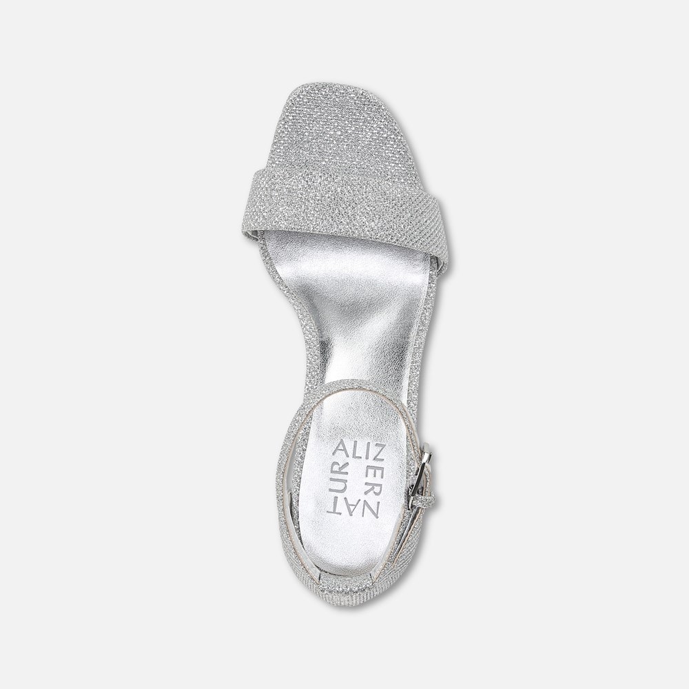 Naturalizer Joy Dress Sandal - Silver Fab Fabric