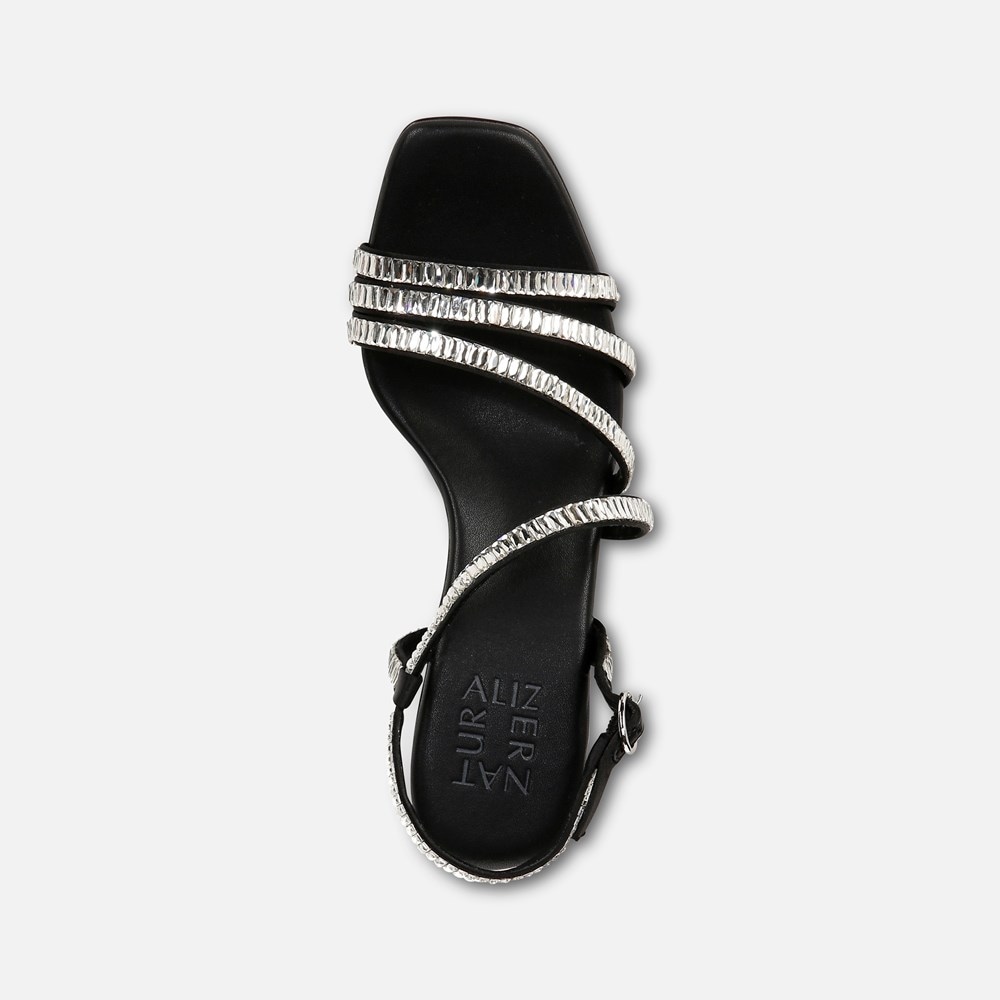 Naturalizer Galaxy 2 Strappy Sandal - Black Satin