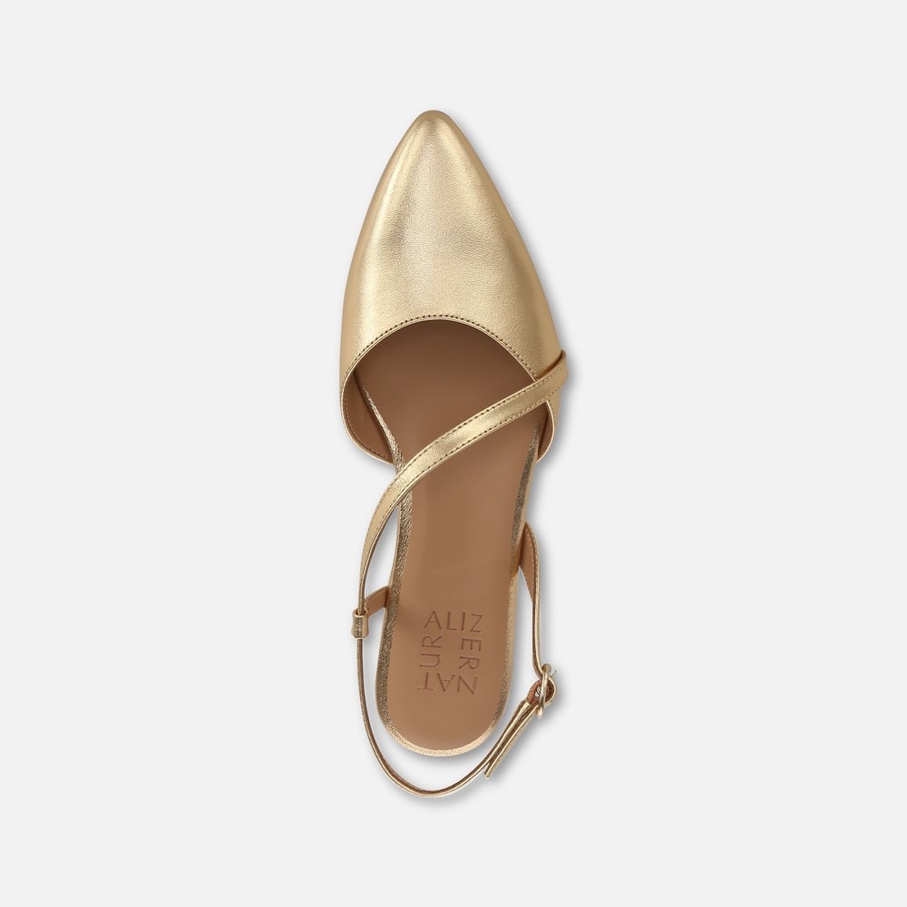 Naturalizer Hawaii Slingback Flat - Dark Gold Leather
