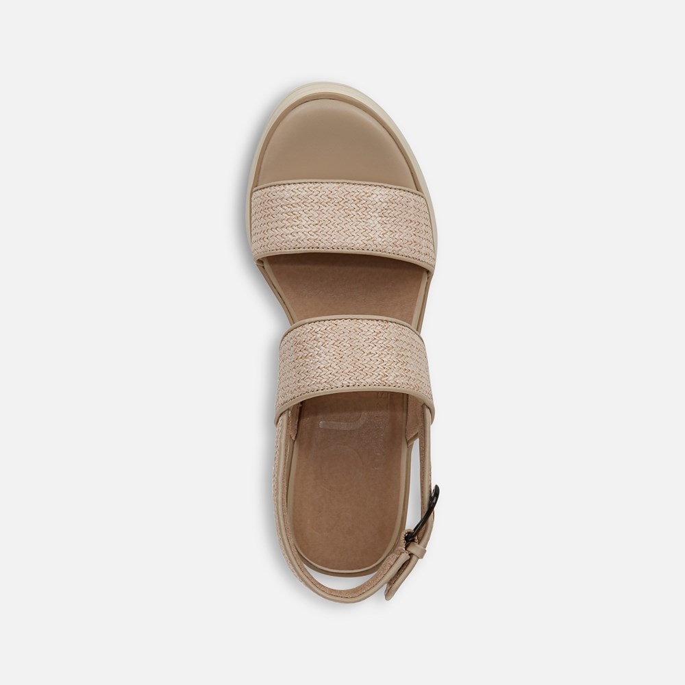 Naturalizer SOUL Livia 2 Wedge Sandal - Light Natural Fabric