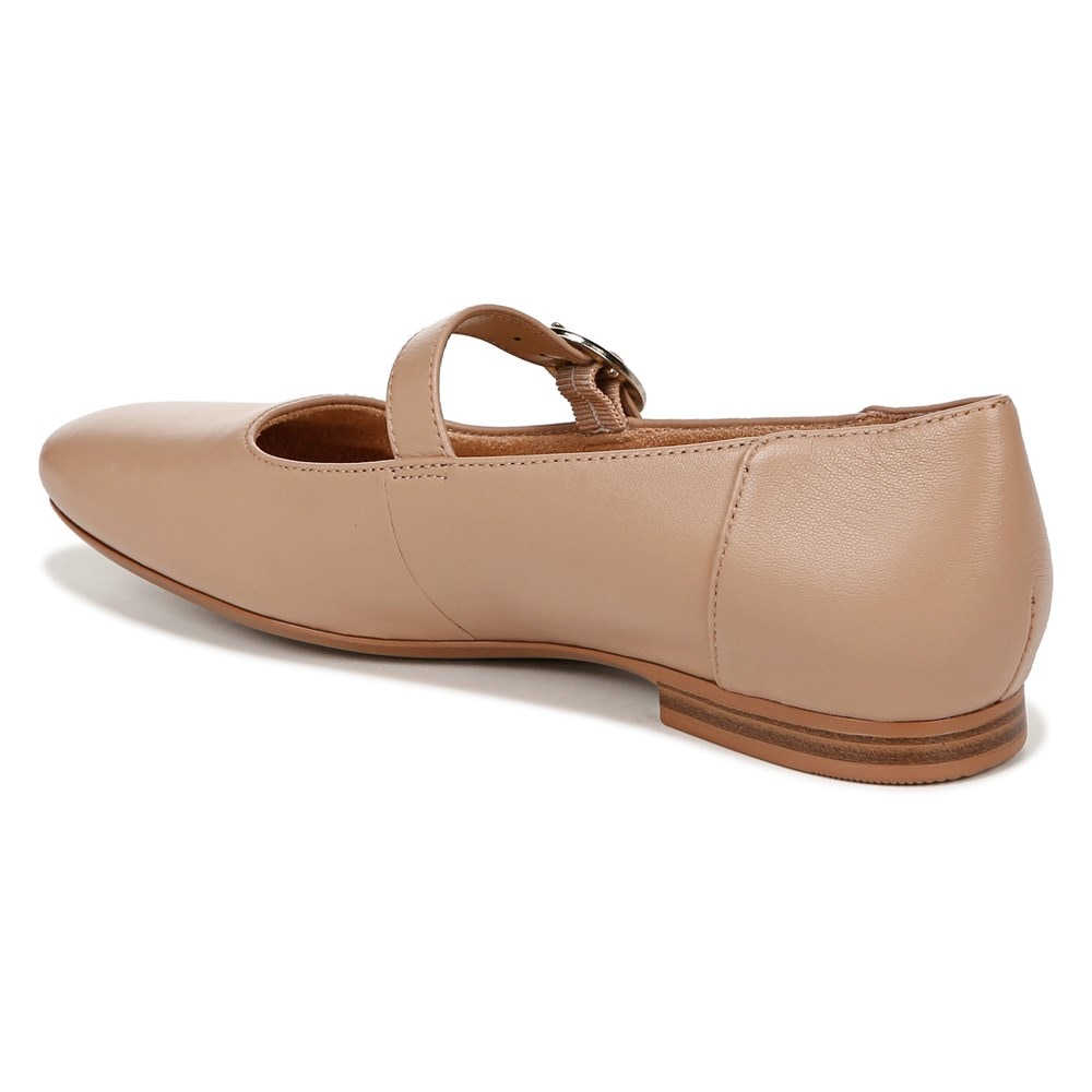 Naturalizer Kelly Mary Jane Flat - Creme Brulee Leather