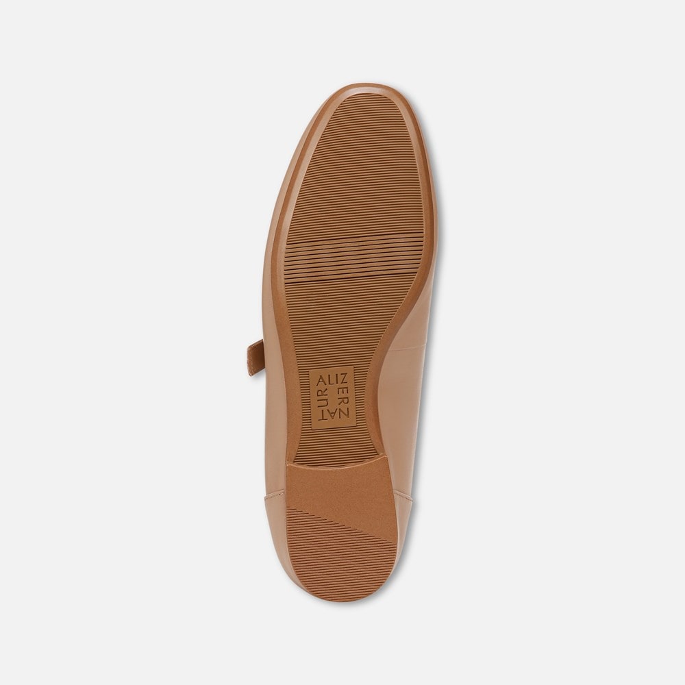 Naturalizer Kelly Mary Jane Flat - Creme Brulee Leather