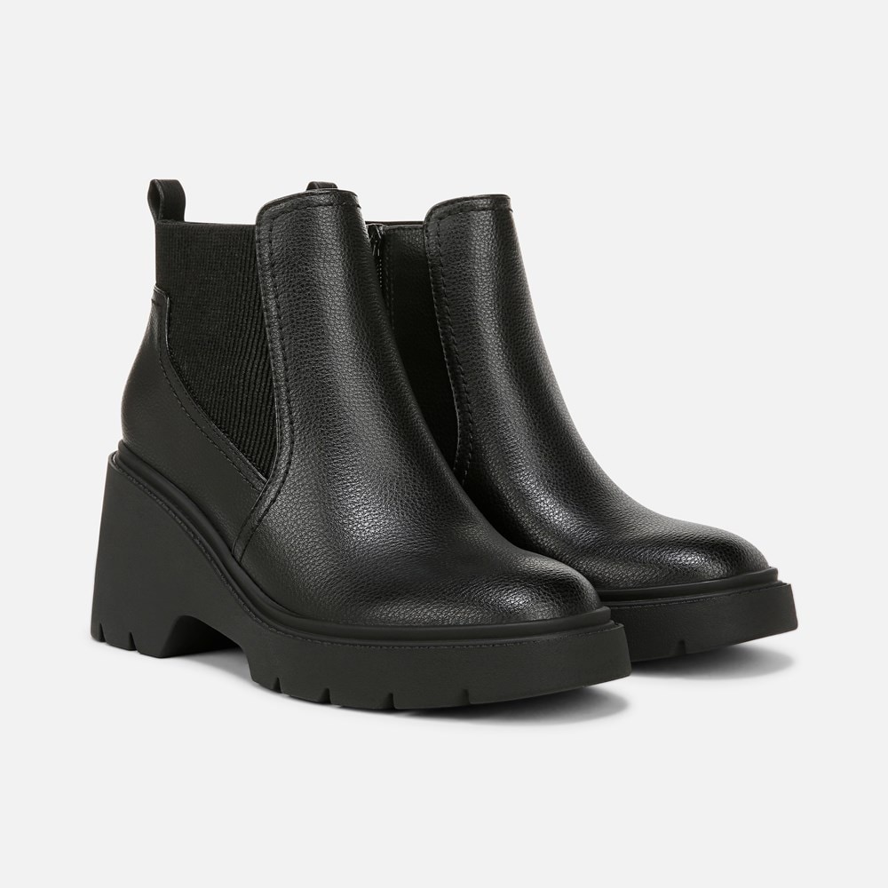 Naturalizer Soul Cora Ankle Boot - Black Faux Leather