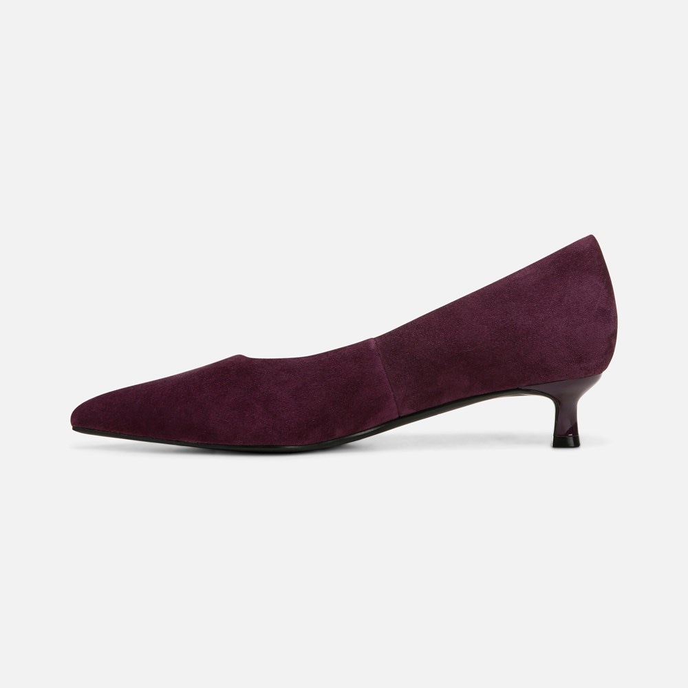 Naturalizer Natalia Kitten Heel - Deep Plum Purple Suede