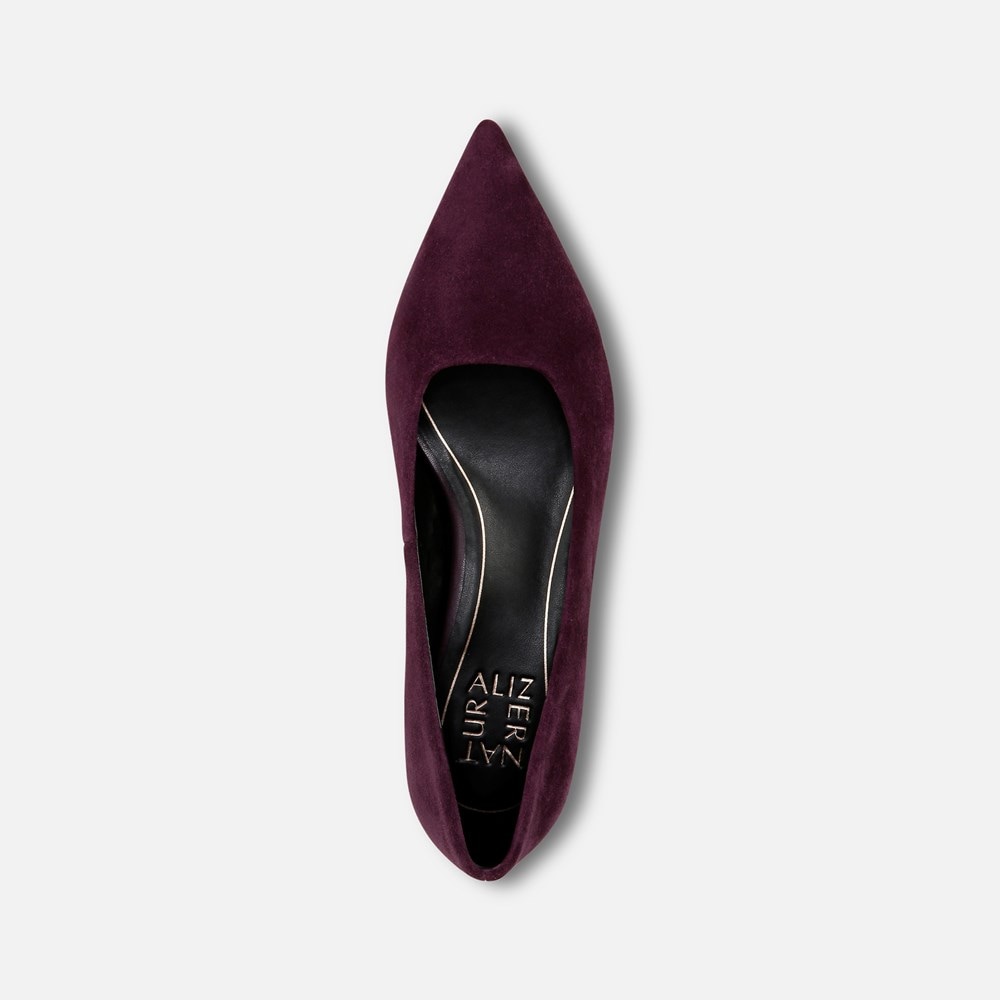 Naturalizer Natalia Kitten Heel - Deep Plum Purple Suede