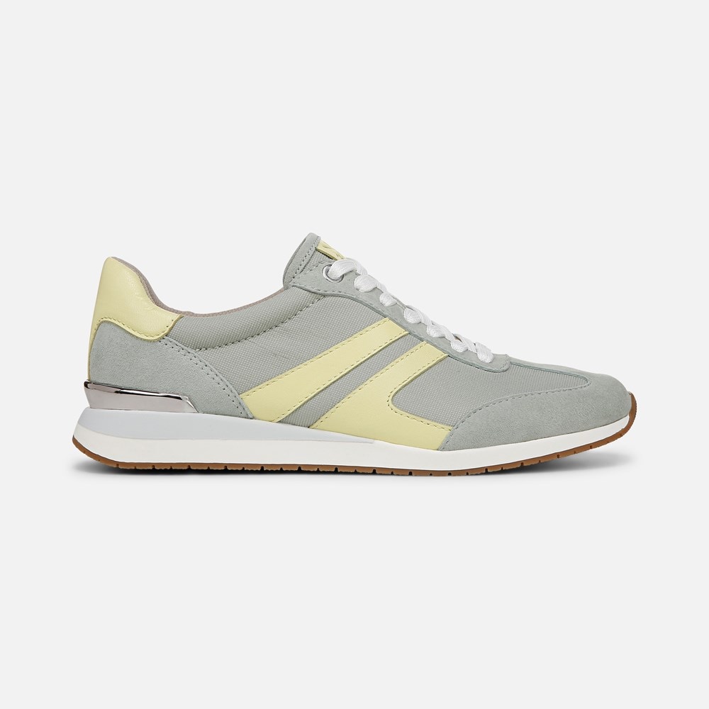 Naturalizer Lorena Lace Up Sneaker - Pistachio Fabric \\u0026 Suede
