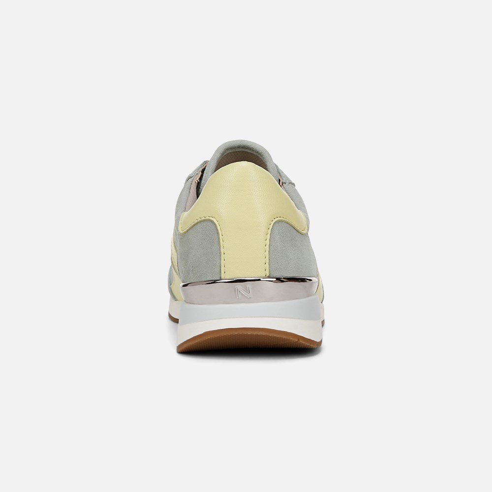 Naturalizer Lorena Lace Up Sneaker - Pistachio Fabric \\u0026 Suede