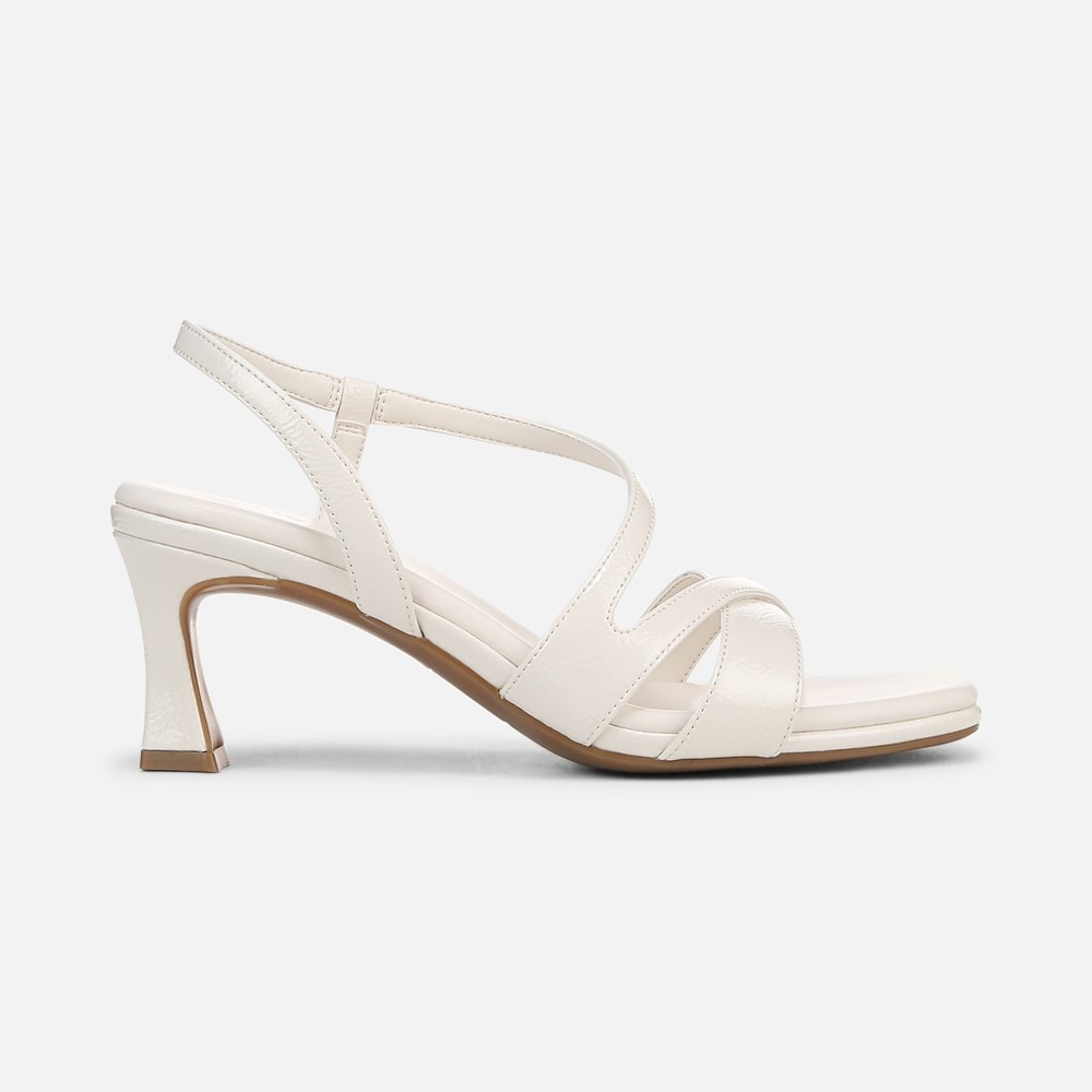 Naturalizer Kieran Strappy Dress Sandal - Warm White Faux Leather
