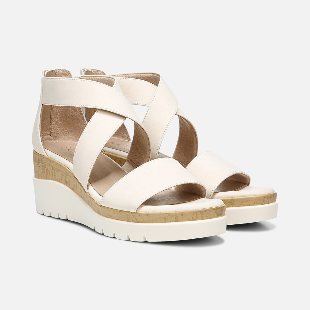 Naturalizer Soul Goodtimes Wedge Sandal - Porcelain Synthetic