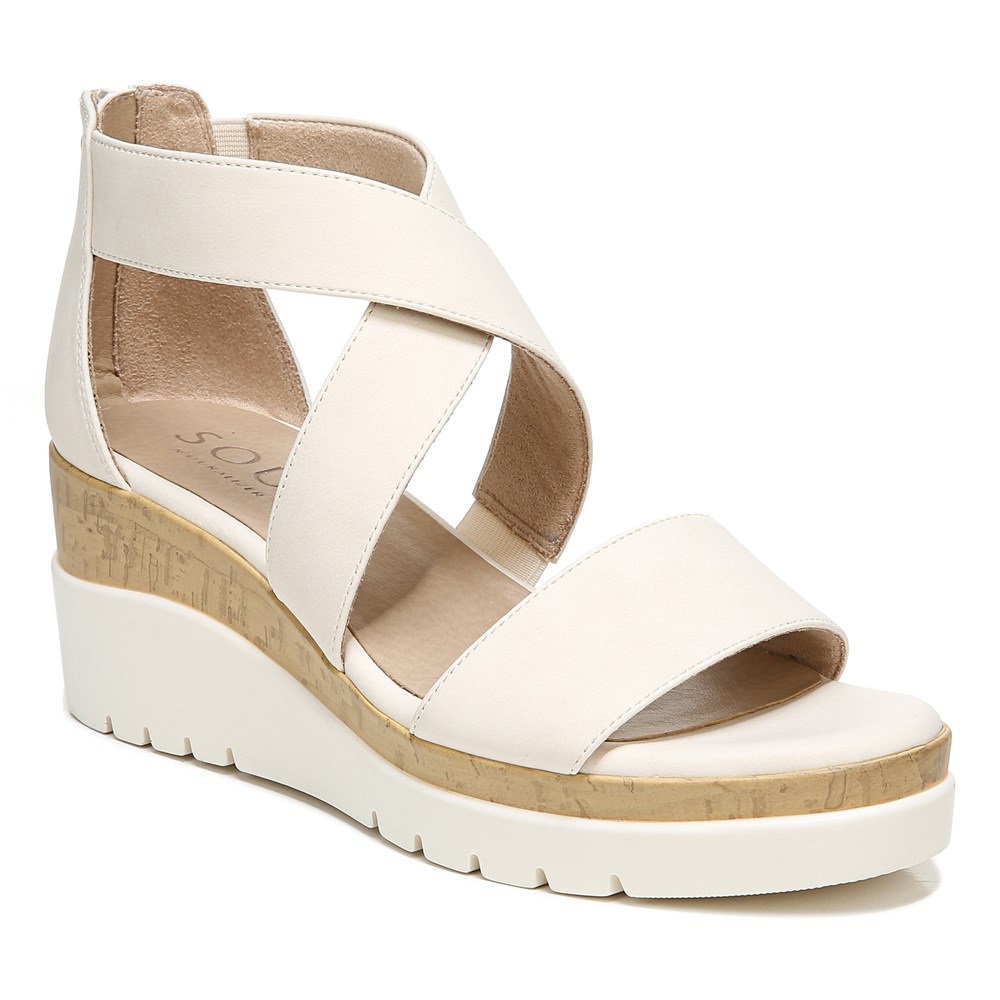 Naturalizer Soul Goodtimes Wedge Sandal - Porcelain Synthetic