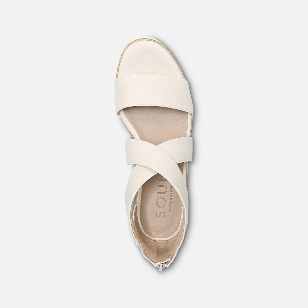 Naturalizer Soul Goodtimes Wedge Sandal - Porcelain Synthetic