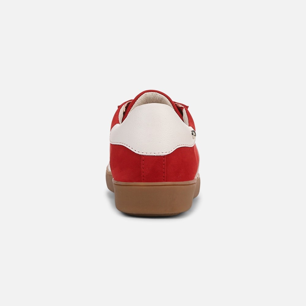 Naturalizer Medina Lace Up Sneaker - Crimson Red Suede