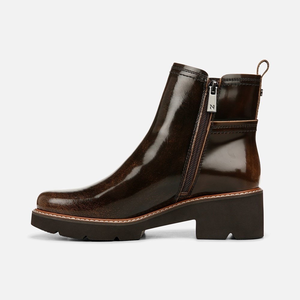 Naturalizer Darry Bootie - English Tea Brown Leather
