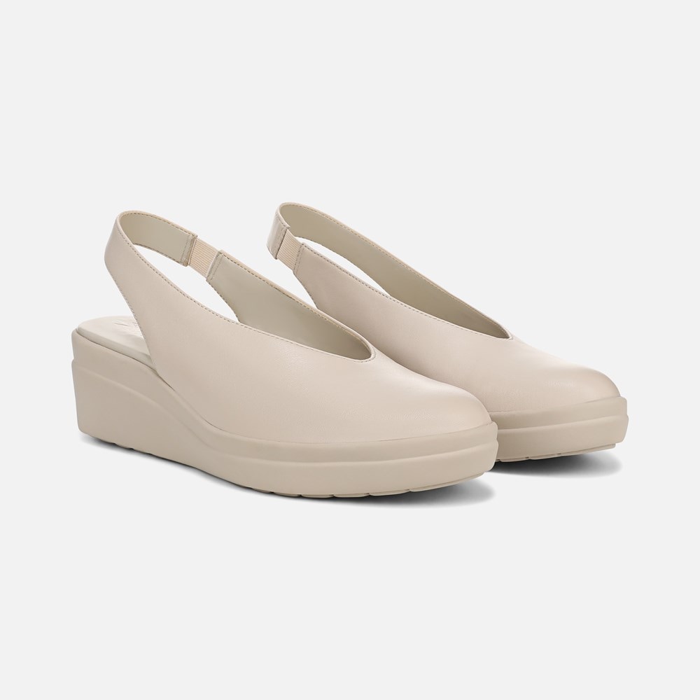 Naturalizer Sutton Slingback Wedge - Porcelain Leather