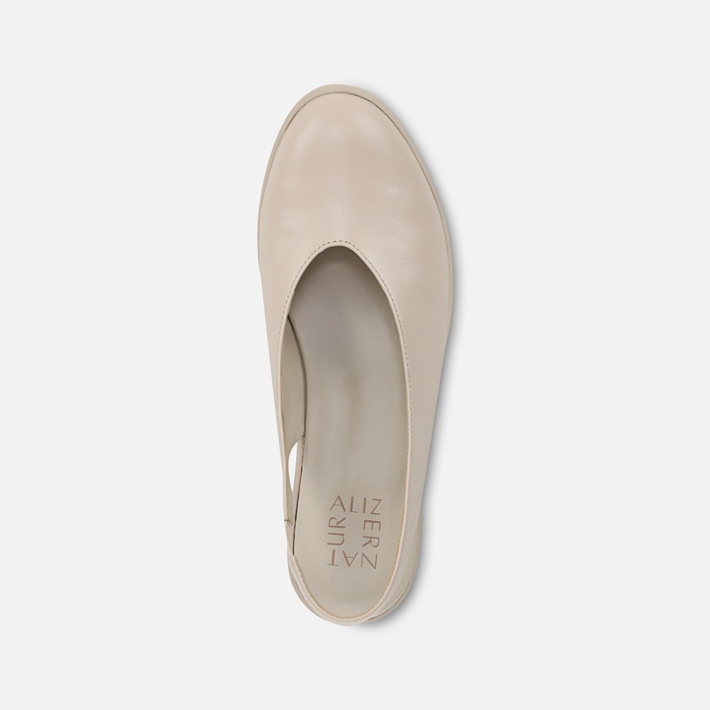 Naturalizer Sutton Slingback Wedge - Porcelain Leather