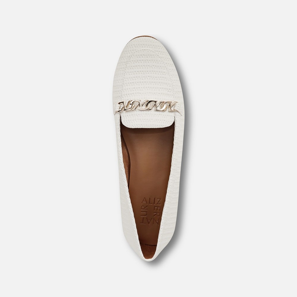 Naturalizer Jemi Loafer - White Woven Fabric