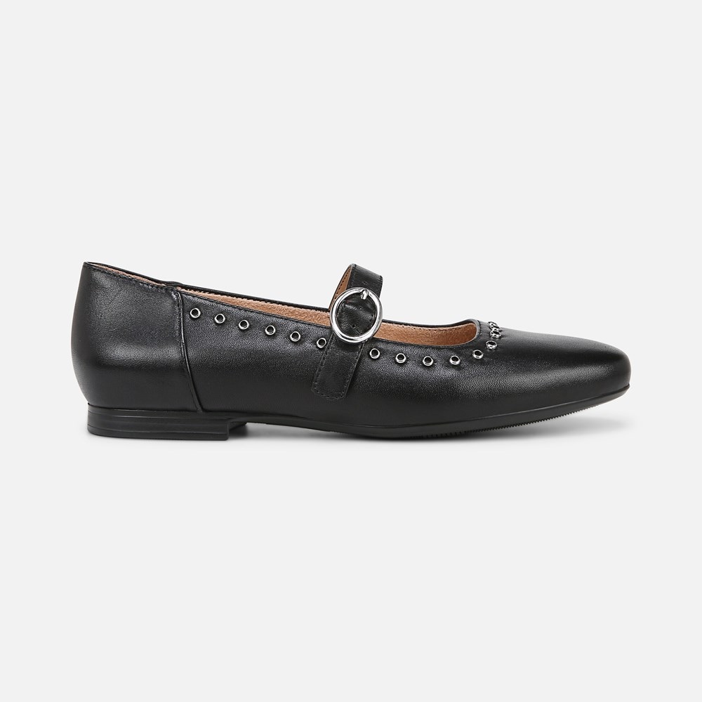 Naturalizer Kelly Mary Jane Flat - Black Leather