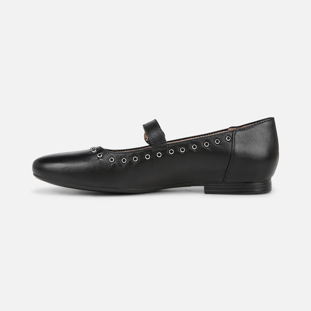 Naturalizer Kelly Mary Jane Flat - Black Leather