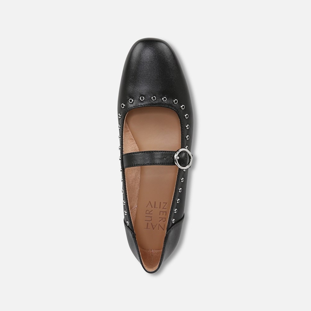 Naturalizer Kelly Mary Jane Flat - Black Leather