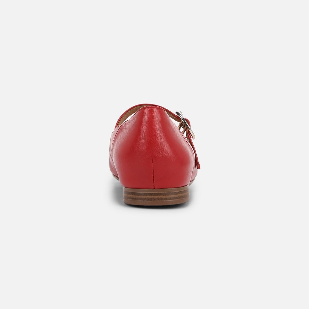 Naturalizer Kelly Mary Jane Flat - Crimson Red Leather